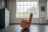 KAWOLA Sessel NAMA Relaxsessel drehbar Leder braun