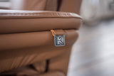 KAWOLA Sessel NAMA Relaxsessel drehbar Leder braun