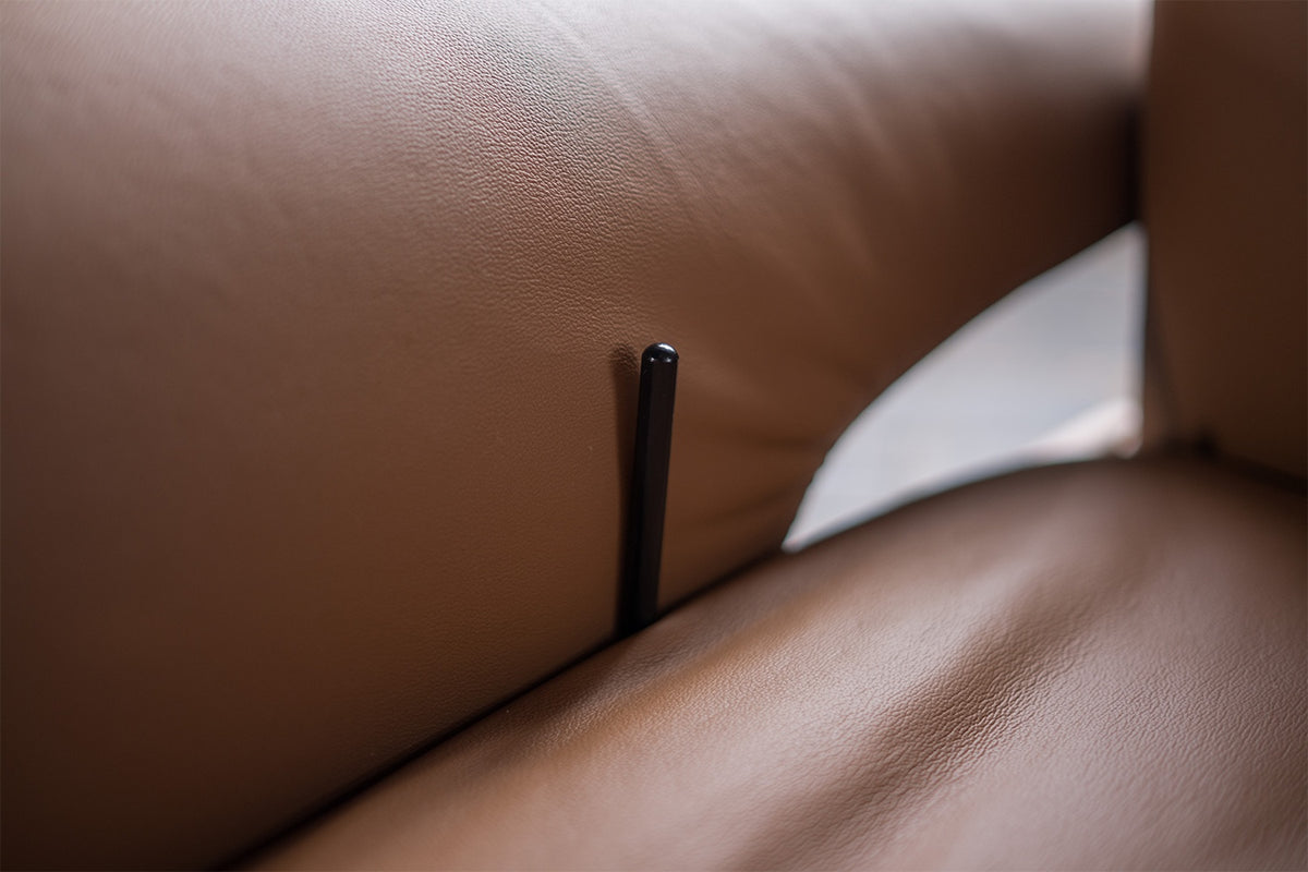 KAWOLA Sessel NAMA Relaxsessel drehbar Leder braun