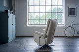 KAWOLA Sessel NAMA Relaxsessel drehbar Leder grau