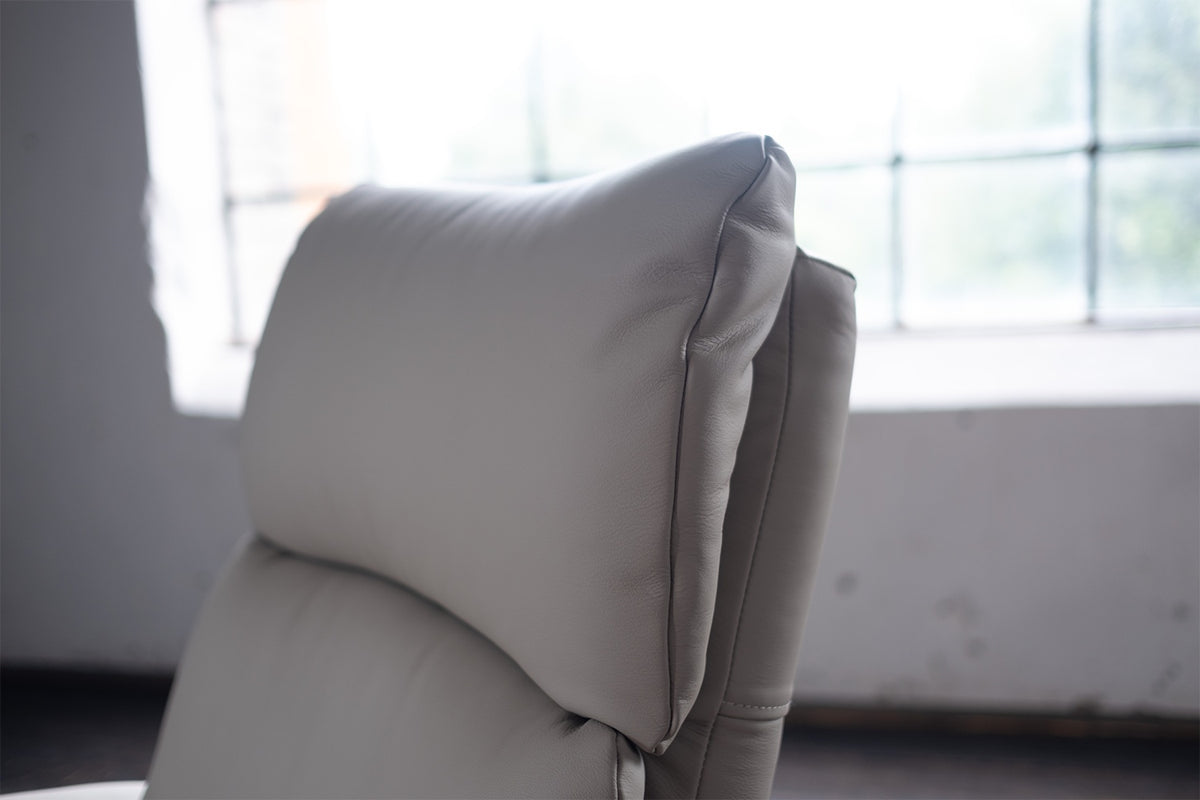 KAWOLA Sessel NAMA Relaxsessel drehbar Leder grau