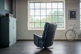 KAWOLA Sessel NAMA Relaxsessel drehbar Leder schwarz