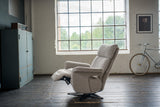 KAWOLA Sessel NAMA Relaxsessel drehbar Stoff taupe