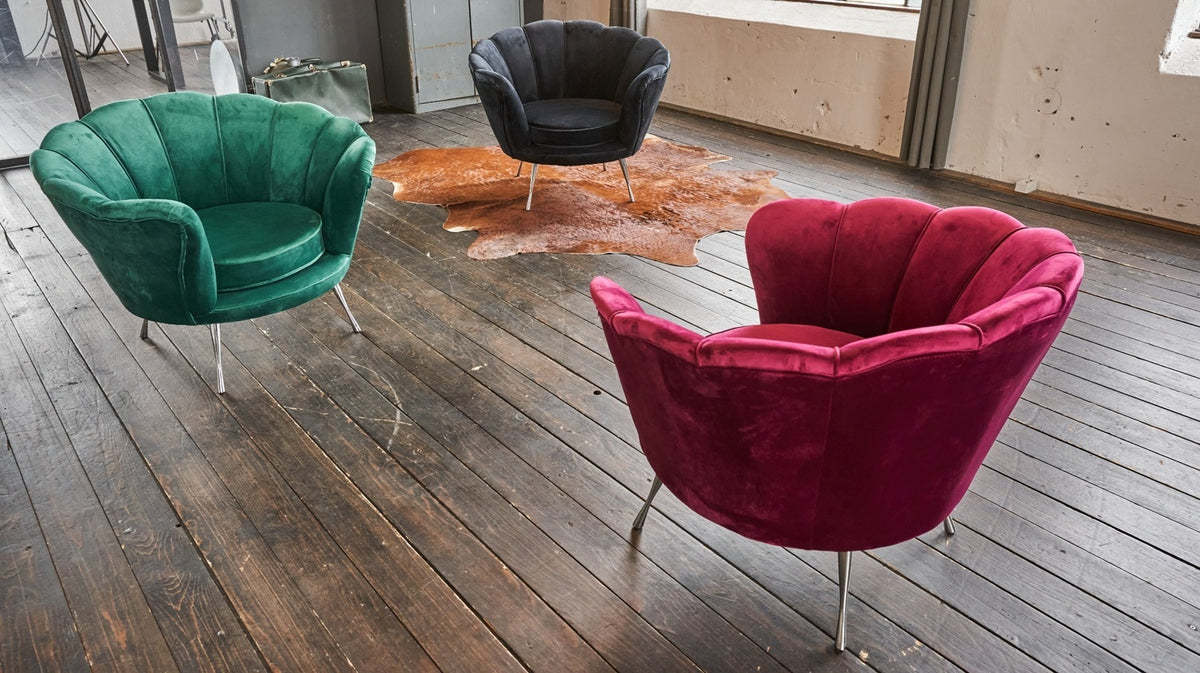 KAWOLA Sessel NARLA Polstersessel Velvet rot