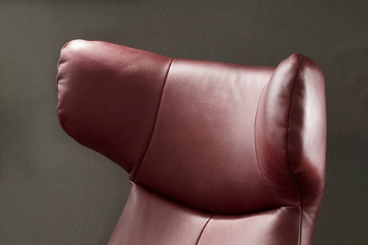 KAWOLA Sessel RANDY Drehsessel Leder rot