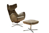 KAWOLA Sessel RANDY Drehsessel Velvet olivgrün