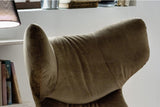 KAWOLA Sessel RANDY Drehsessel Velvet olivgrün