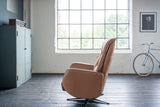 KAWOLA Sessel SARI Relaxsessel drehbar Leder braun