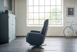 KAWOLA Sessel SARI Relaxsessel drehbar Leder schwarz