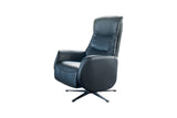 KAWOLA Sessel SARI Relaxsessel drehbar Leder schwarz