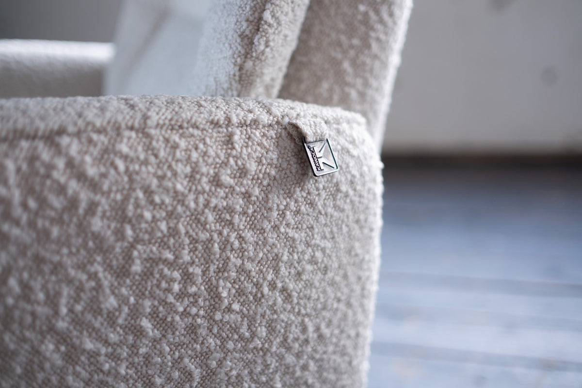 KAWOLA Sessel SARI Relaxsessel drehbar Stoff taupe
