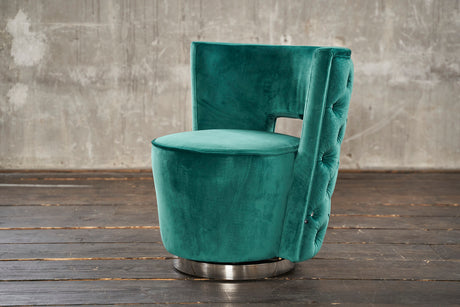 KAWOLA Sessel SENSO Stoff Velvet grün
