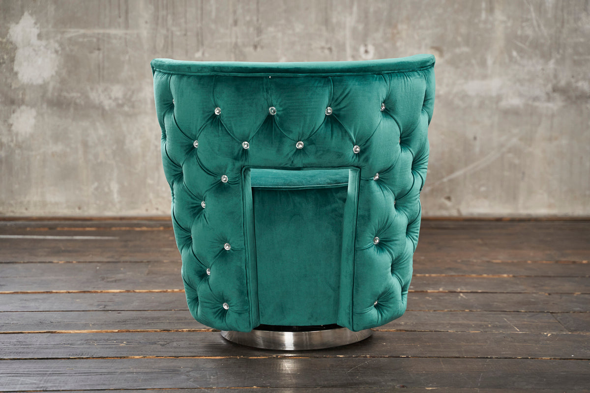 KAWOLA Sessel SENSO Stoff Velvet grün