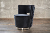 KAWOLA Sessel SENSO Stoff Velvet schwarz
