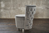 KAWOLA Sessel SENSO Stoff Velvet silbergrau