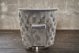 KAWOLA Sessel SENSO Stoff Velvet silbergrau