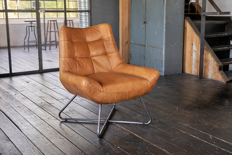 KAWOLA Sessel Snooze Leder cognac B/H/T: