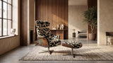 KAWOLA Sessel TOSAR Relaxsessel drehbar Stoff Retro-Design grün mit Hocker