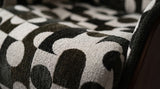 KAWOLA Sessel TOSAR Relaxsessel drehbar Stoff Retro-Design grün mit Hocker
