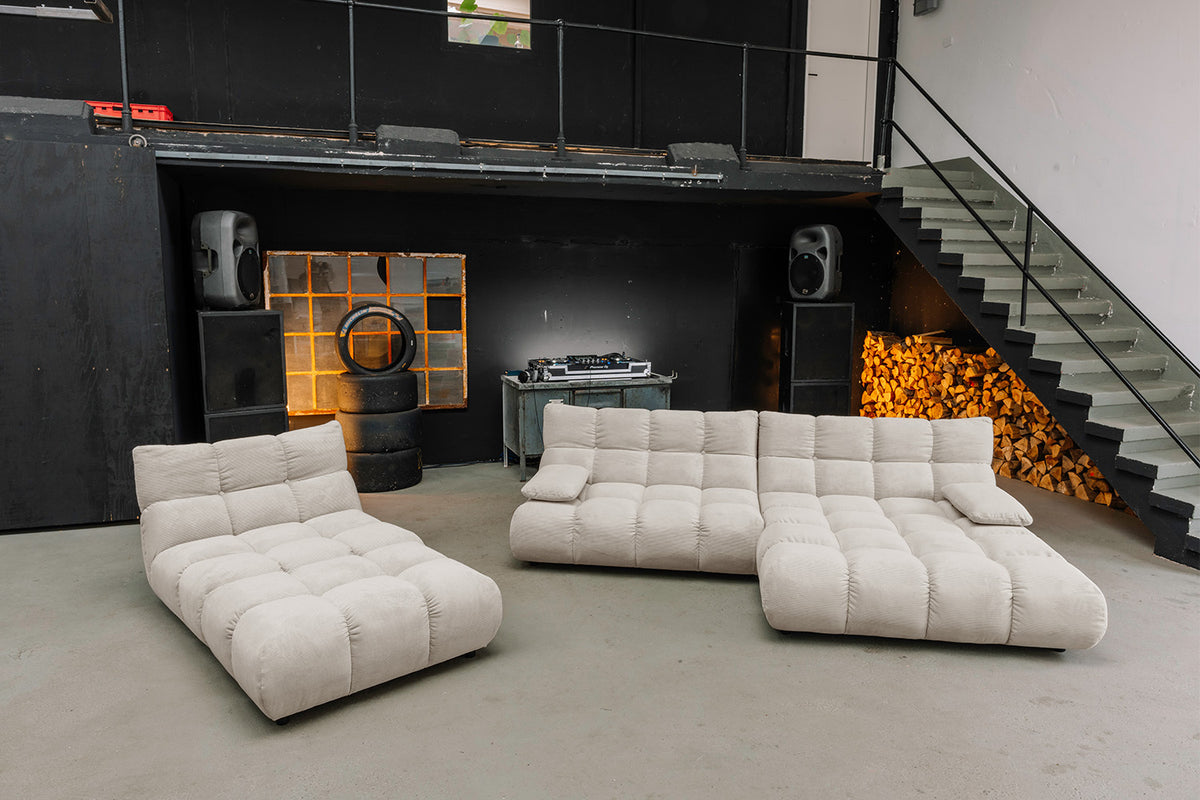 KAWOLA Sessel VIVIEN Drehsessel Feincord beige