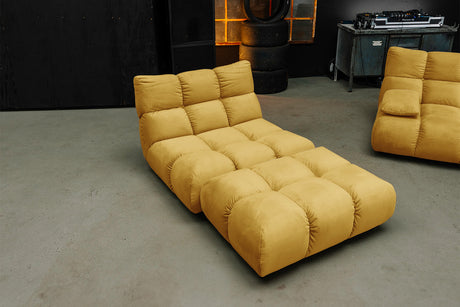 KAWOLA Sessel VIVIEN Drehsessel Velvet curry