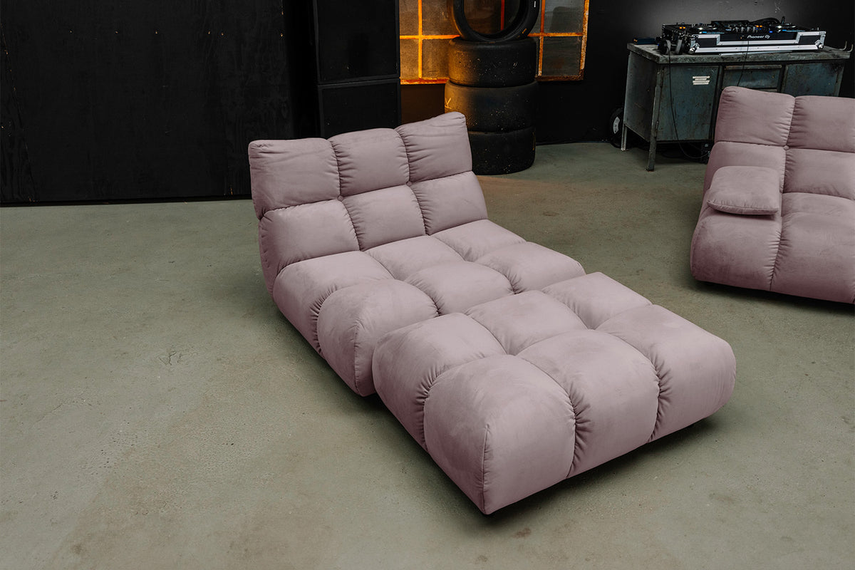 KAWOLA Sessel VIVIEN Drehsessel Velvet roségrau