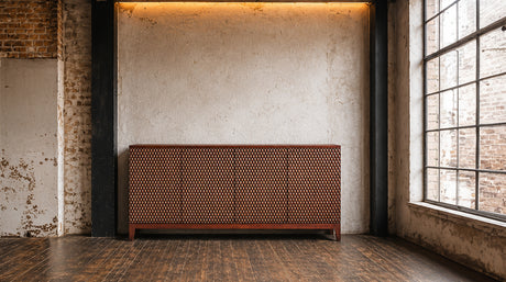 KAWOLA Sideboard COPAS 4 Türen Eiche furniert braun