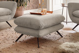 KAWOLA Sitzgruppe CHARME Sofa Sessel Hockerbank Cord steingrau