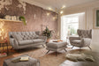 KAWOLA Sitzgruppe CHARME Sofa Sessel Hockerbank Cord taupe, 2.5-Sitzer