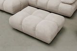 KAWOLA Sitzgruppe VIVIEN Ecksofa Drehsessel Hockerbank Feincord beige