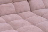 KAWOLA Sitzgruppe VIVIEN Ecksofa Drehsessel Hockerbank Feincord rosa