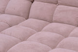 KAWOLA Sitzgruppe VIVIEN Ecksofa Drehsessel Hockerbank Feincord rosa