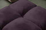 KAWOLA Sitzgruppe VIVIEN Ecksofa Drehsessel Hockerbank Velvet purple