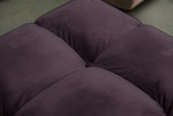 KAWOLA Sitzgruppe VIVIEN Ecksofa Drehsessel Hockerbank Velvet purple