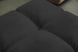 KAWOLA Sitzgruppe VIVIEN Ecksofa Drehsessel Hockerbank Velvet schwarz