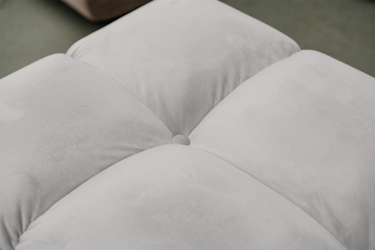 KAWOLA Sitzgruppe VIVIEN Ecksofa Drehsessel Hockerbank Velvet silber