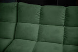 KAWOLA Sitzgruppe VIVIEN Ecksofa Drehsessel Hockerbank Velvet smaragd