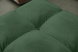KAWOLA Sitzgruppe VIVIEN Ecksofa Drehsessel Hockerbank Velvet smaragd