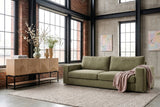 KAWOLA Sofa AMINA 3-Sitzer Stoff grün