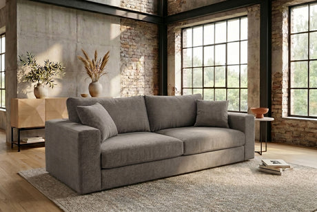 KAWOLA Sofa AMINA 3-Sitzer Stoff taupe