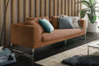 KAWOLA Sofa ARIAN 2, 5-Sitzer Metallkufe chrom Cord rost