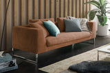 KAWOLA Sofa ARIAN 2, 5-Sitzer Metallkufe chrom Cord rost