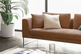 KAWOLA Sofa ARIAN 2, 5-Sitzer Metallkufe chrom Cord rost