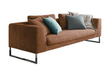 KAWOLA Sofa ARIAN 2, 5-Sitzer Metallkufe chrom Cord rost