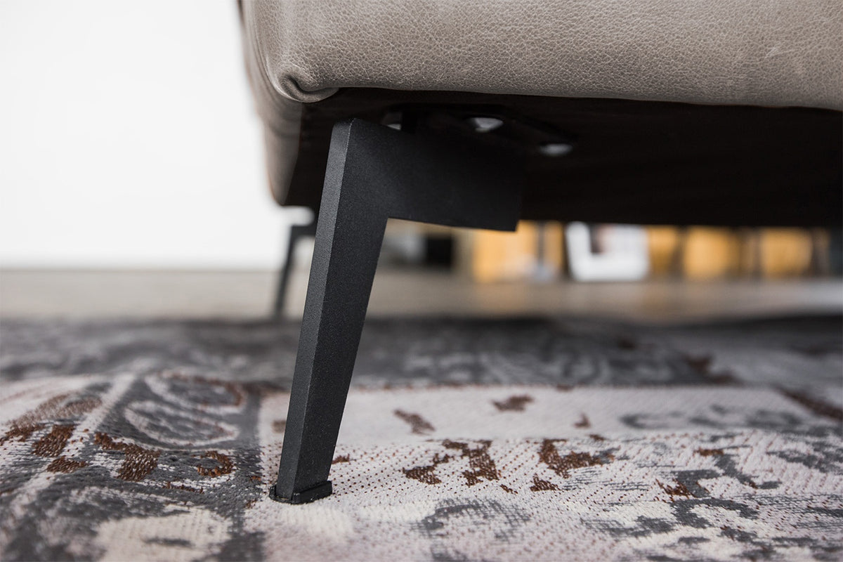 KAWOLA Sofa BLOOM Ecksofa Leder hellgrau