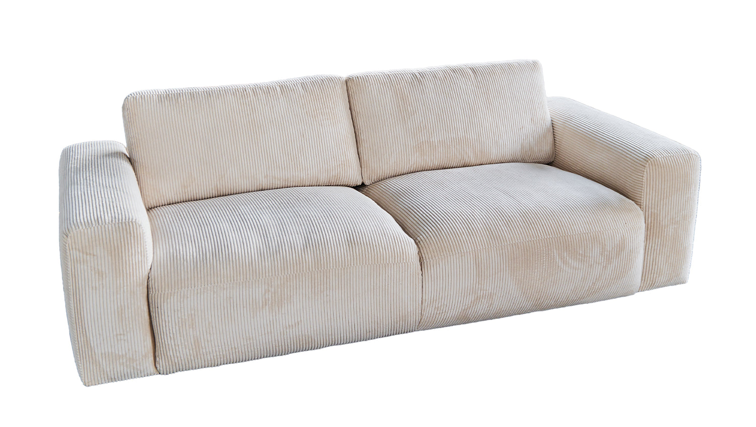 KAWOLA Sofa BODHI 3-Sitzer Cord cremeweiß