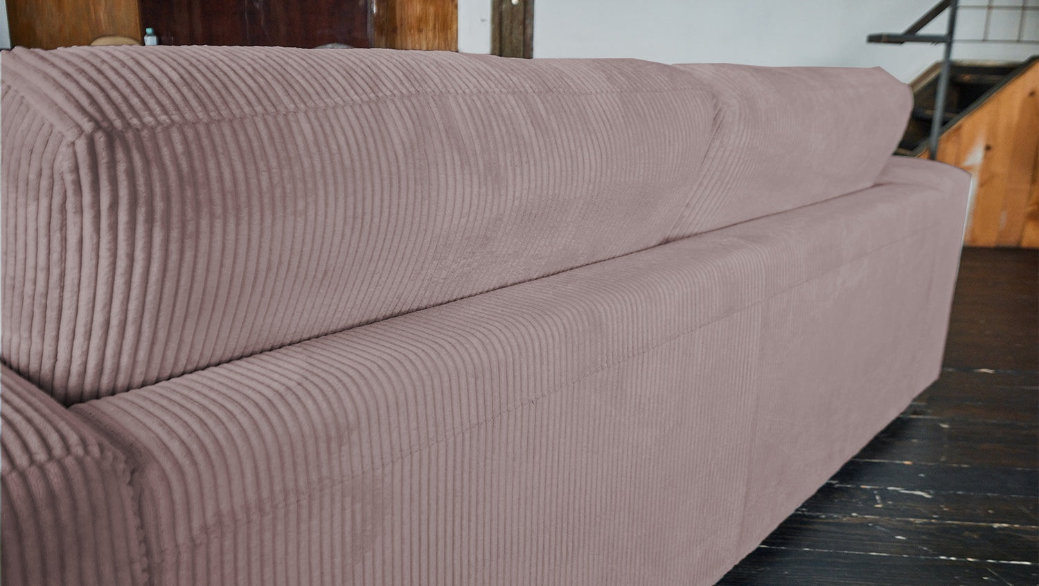KAWOLA Sofa BODHI 3-Sitzer Cord rosa