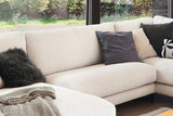 KAWOLA Sofa CARA Wohnlandschaft U-Form Cord cremeweiß