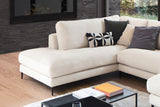 KAWOLA Sofa CARA Wohnlandschaft U-Form Cord cremeweiß