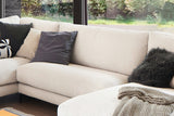 KAWOLA Sofa CARA Wohnlandschaft U-Form Cord cremeweiß